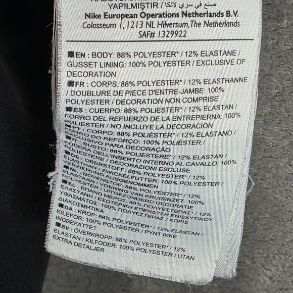 Womens Nike Dri Fit Black Performance Capris Leggings Hi Rise Polyester Blend XL - Picture 5 of 11